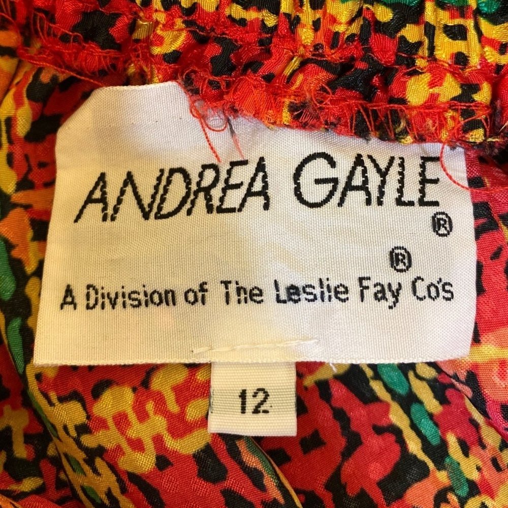 Andrea Gayle Skirt 12 Women MultiColor Graphic - Picture 4 of 6
